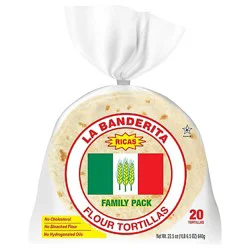 La Banderita Tortillas Flour Family Pack Bag 20 Count - 22.5 Oz