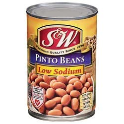 S&w Beans Pinto Low Sodium - 15.5 Oz
