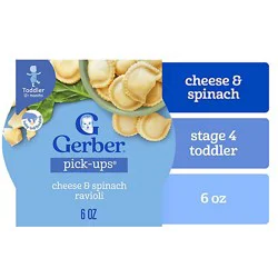 Gerber Pick Ups Cheese And Spinach Ravioli Toddler Meal Tray - 6 Oz