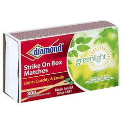 Diamond Matches Strike On Box - 300 Count