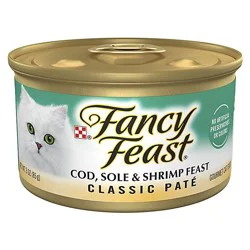 Fancy Feast Cod Sole And Shrimp Cat Wet Food - 3 Oz