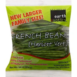 Earth Exotics Green Beans French - 16 Oz