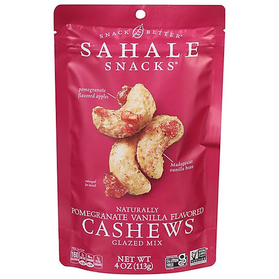 slide 1 of 2, Sahale Snacks Snack Better Cashews Glazed Mix Naturally Pomegranate Vanilla Flavored - 4 Oz, 4 oz