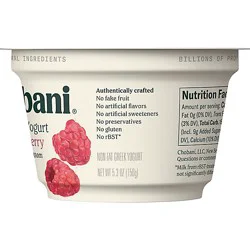 Chobani Non-Fat Raspberry Fruit On The Bottom Greek Yogurt - 5.3 Oz