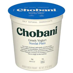 Chobani Non-Fat Plain Greek Yogurt - 32 Oz