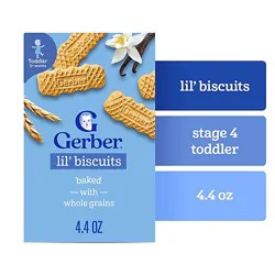 Gerber Vanilla Wheat Lil Biscuits Box - 4.44 Oz