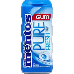Mentos Pure Fresh Gum Sugarfree Fresh Mint - 15 Count