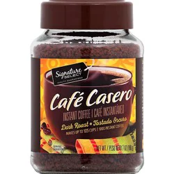 Signature Select Cafe Casero Coffee Instant Dark Roast - 7 Oz