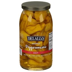Delallo Pepperoncini Hot - 25.5 Oz