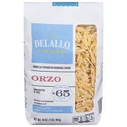 Delallo Pasta No. 65 Orzo Bag - 16 Oz