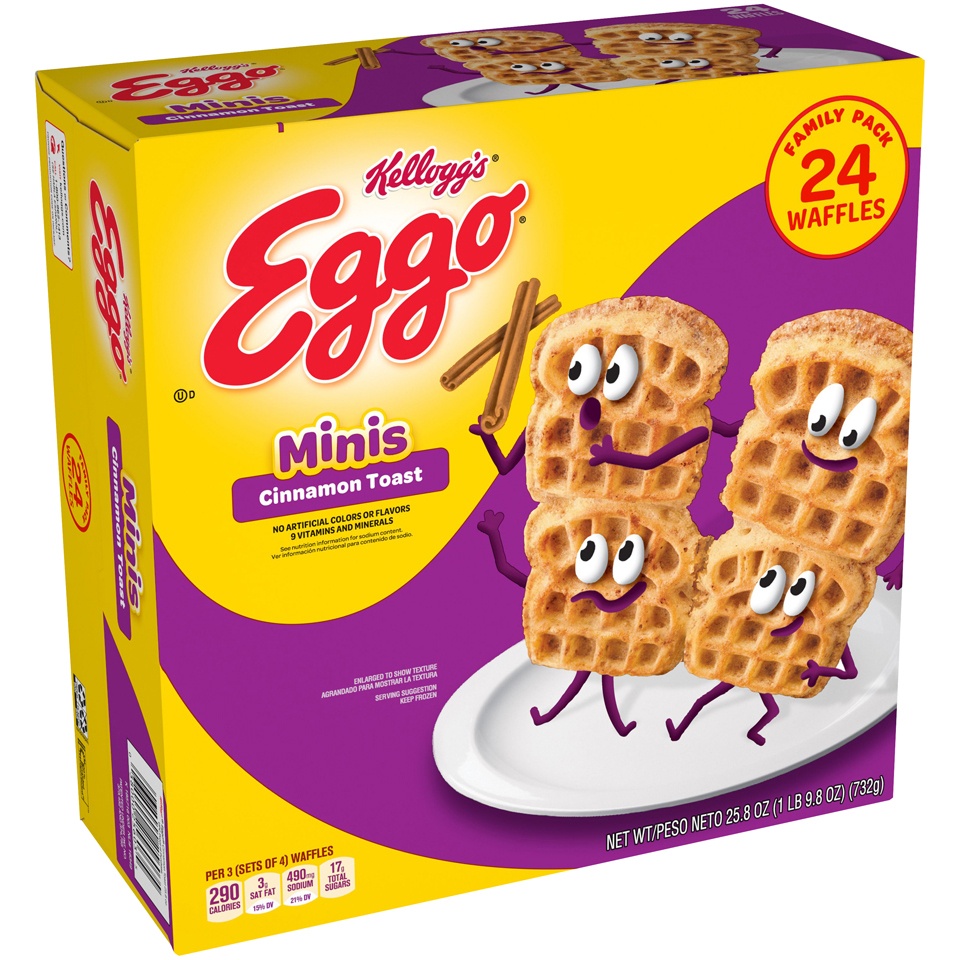 slide 3 of 5, Eggo Cinnamon Toast Frozen Mini Waffles, 25.8 oz