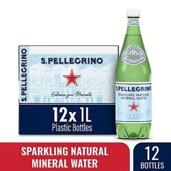San Pellegrino Sparkling Water Natural Mineral - 12-1 Liter