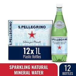 San Pellegrino Sparkling Water Natural Mineral - 12-1 Liter