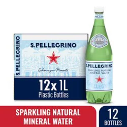 San Pellegrino Sparkling Water Natural Mineral - 12-1 Liter