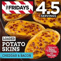 Tgi Fridays Loaded Cheddar & Bacon Potato Skins Frozen Snacks - 13.5 Oz