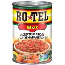 Ro-Tel Hot Diced Tomatoes With Habaneros - 10 Oz