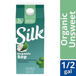 Silk Organic Unsweetened Soy Milk - 64 Fl. Oz.
