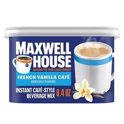 Maxwell House International French Vanilla Cafe Style Instant Coffee Mix Canister - 8.4 Oz