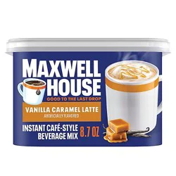 Maxwell House International Vanilla Caramel Latte Café-Style Instant Coffee Beverage Mix - 8.7 Oz