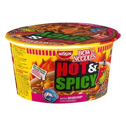 Nissin Bowl Noodles Ramen Noodle Soup Hot & Spicy With Shrimp Flavor - 3.27 Oz