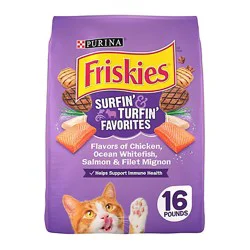 Friskies Surfin & Turfin Chicken Dry Cat Food - 16 Lb