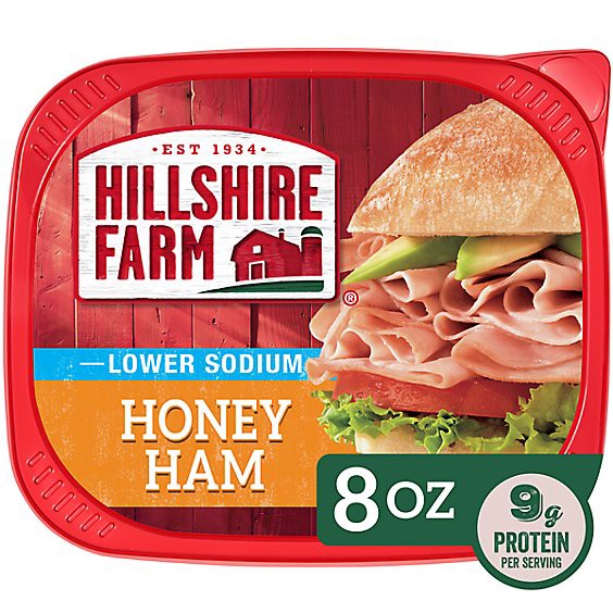 slide 1 of 1, Hillshire Farm Lower Sodium Deli Honey Ham - 8 Oz, 8 oz