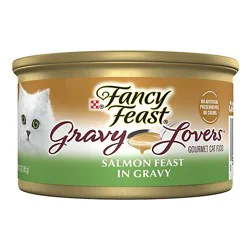 Fancy Feast Cat Food Wet Gravy Lovers Salmon In Seared Salmon Gravy - 3 Oz