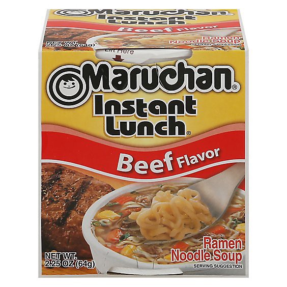 slide 1 of 1, Maruchan Instant Lunch Ramen Noodle Soup Beef Flavor - 2.25 Oz, 2.25 oz