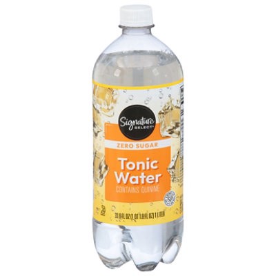 slide 1 of 1, Signature Select Water Diet Tonic Contains Quinine - 33.8 Fl. Oz., 1 liter