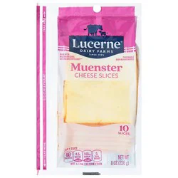 Lucerne Cheese Slices Muenster - 8 Oz