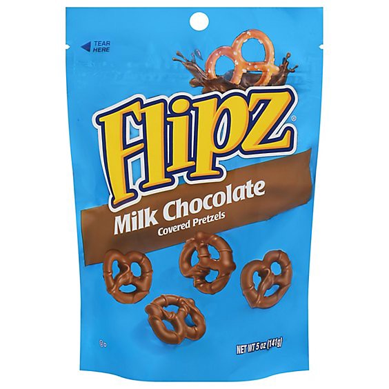 slide 1 of 1, Flipz Pretzels Milk Chocolate Covered - 5 Oz, 5 oz