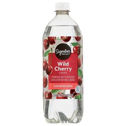 Signature Select Wild Cherry Sparkling Water Beverage - 33.8 Fl. Oz.
