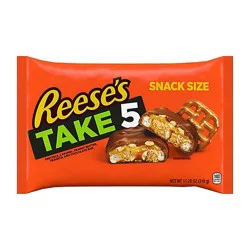 Reese's Take 5 Pretzel Peanut And Chocolate Snack Size Halloween Candy Bag - 11.25 Oz