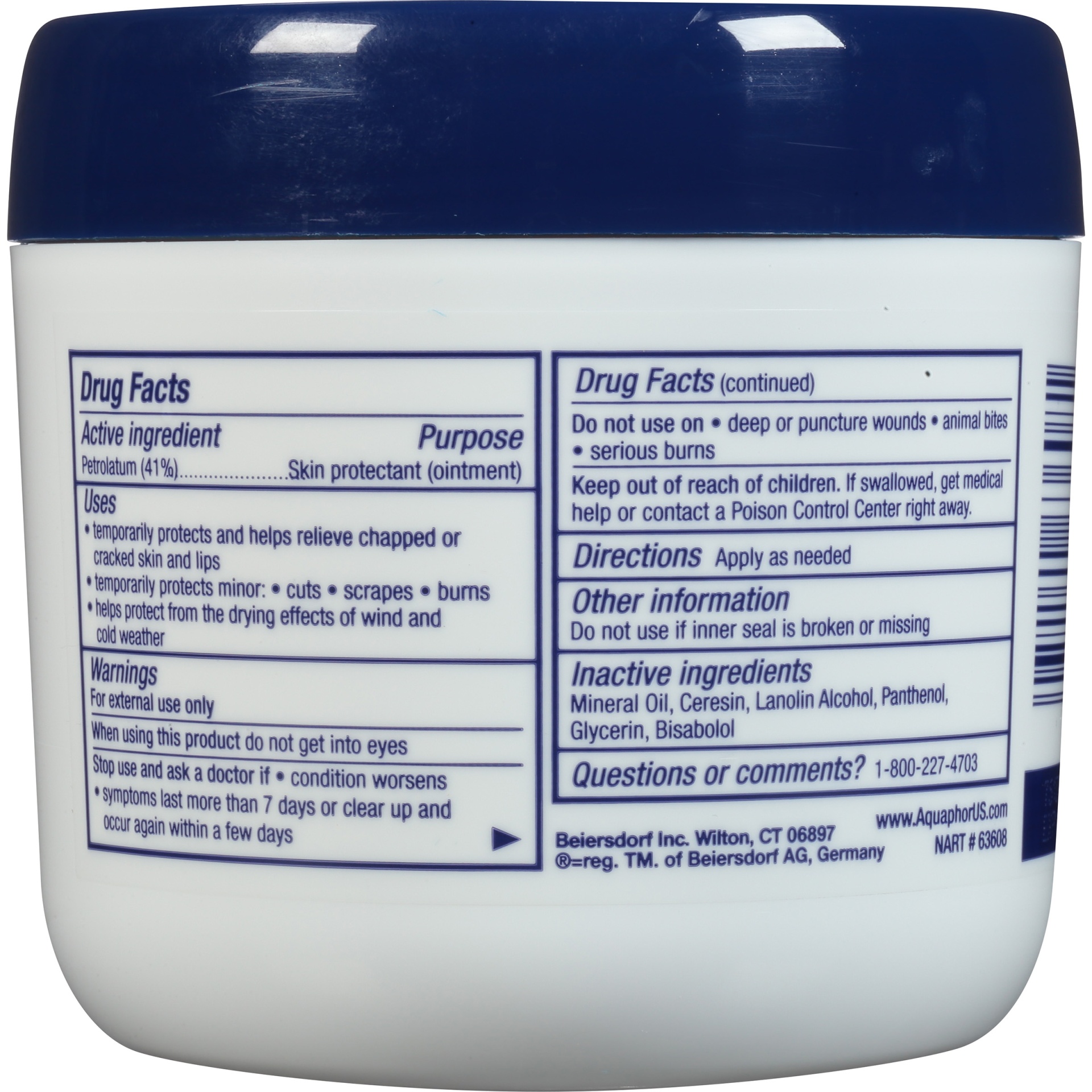 slide 4 of 5, Aquaphor Healing Ointment Skin Protectant Advanced Therapy Moisturizer for Dry and Cracked Skin Unscented - 14oz, 14 oz