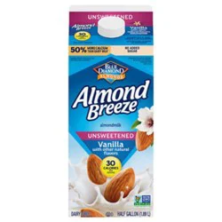 Almond Breeze Unsweetened Vanilla Almond Milk - 64 Oz