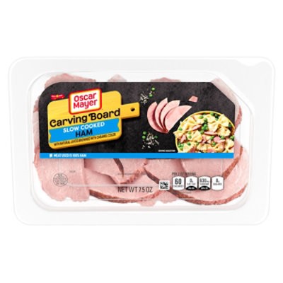 slide 1 of 1, Oscar Mayer Carving Board Slow Cooked Ham Sliced Lunch Meat - 7.5 Oz, 7.5 oz