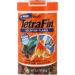 Tetra Fish Food Tetrafin Goldfish Flakes Jar - 2.2 Oz