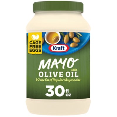 slide 1 of 1, Kraft Mayo With Olive Oil Reduced Fat Mayonnaise - 30 Fl. Oz., 30 fl oz