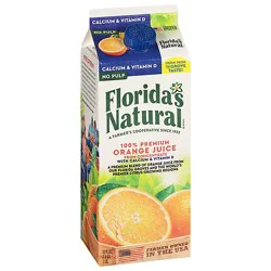 Florida's Natural Orange Juice No Pulp With Calcium & Vitamin D Chilled - 52 Fl. Oz.