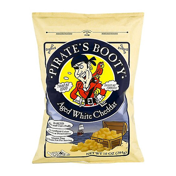 slide 1 of 6, Pirate's Booty Aged White Cheddar Cheese Puffs Party Size Bag - 10 Oz, 10 oz