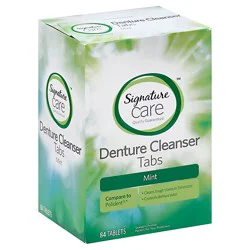Signature Select/care Denture Cleanser Tabs Mint - 84 Count