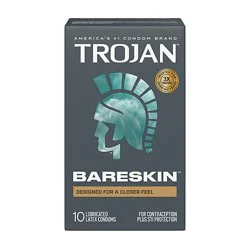 Trojan Bareskin Premium Thin Lubricated Condoms - 10 Count