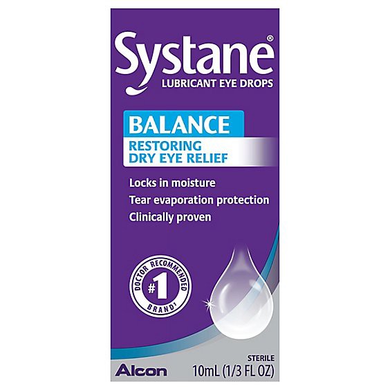 slide 1 of 11, Systane Eye Drops Lubricant Balance Restorative Formula - 0.33 Fl. Oz., 0.33 fl oz