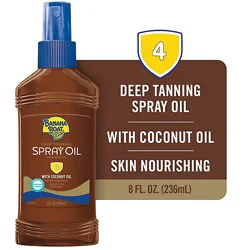 Banana Boat Deep Tanning Oil Pump Spf 4 Sunscreen Spray - 8 Oz
