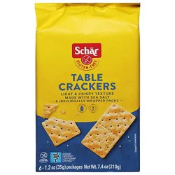 Schar Table Crackers Gluten Free - 7.4 Oz