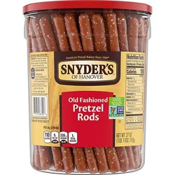 Snyder's Of Hanover Old Fashioned Pretzel Rods - 27 Oz
