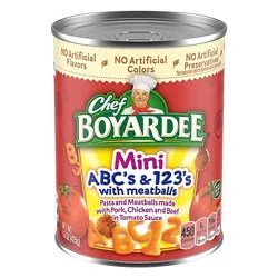 Chef Boyardee Mini Abcs And 123s With Meatballs - 15 Oz