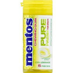 Mentos Pure Fresh Chewing Gum Sugarfree Spearmint - 15 Count