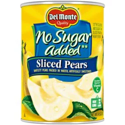 Del Monte No Sugar Added Sliced Bartlett Pears - 14.5 Oz