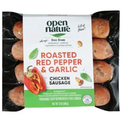 Open Nature Roasted Red Pepper & Garlic Chicken Sausage - 12 Oz